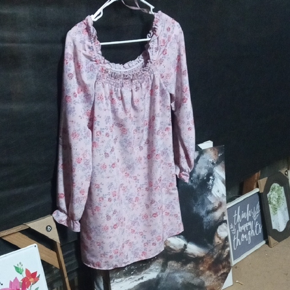 George Pink Floral Ruffle Dress